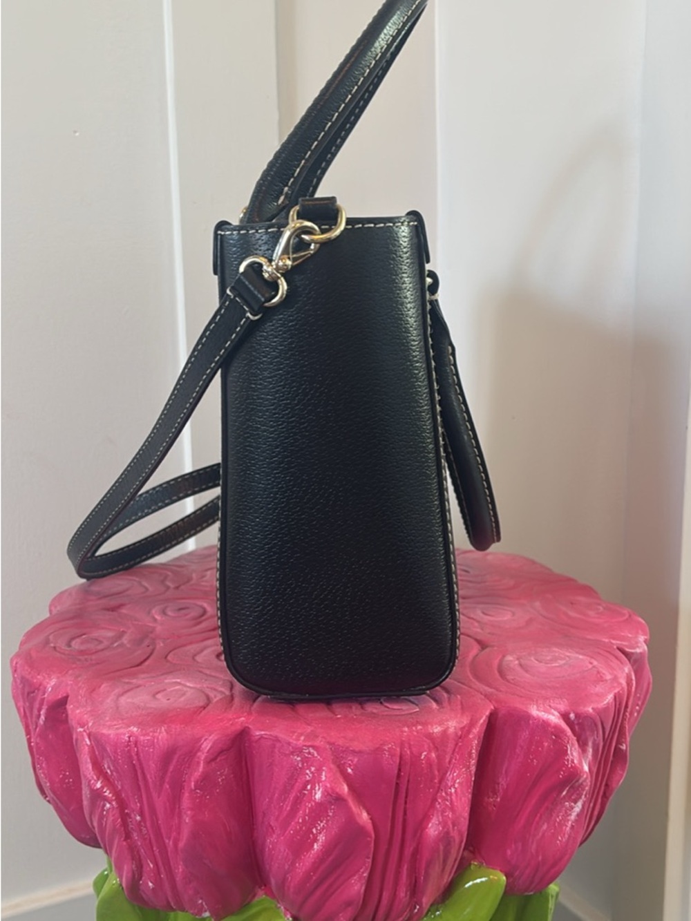 kate spade Black Leather Satchel with Gold Hardware - Picture 4 of 9